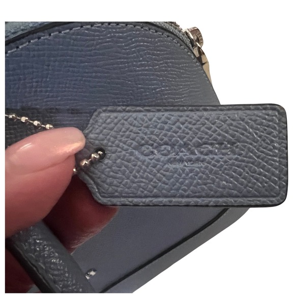 Coach Mini Sierra Satchel Crossbody Crossgrain Leather Cornflower Blue F-27591 - Picture 2 of 8